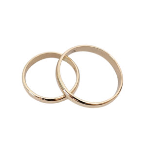 Par Anillos Media caña Oro10k