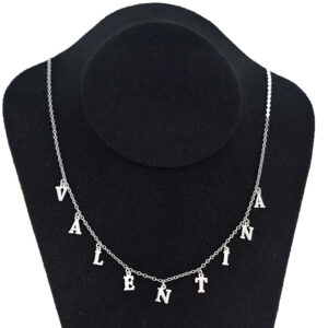 Collar Plata nombre letra por letra