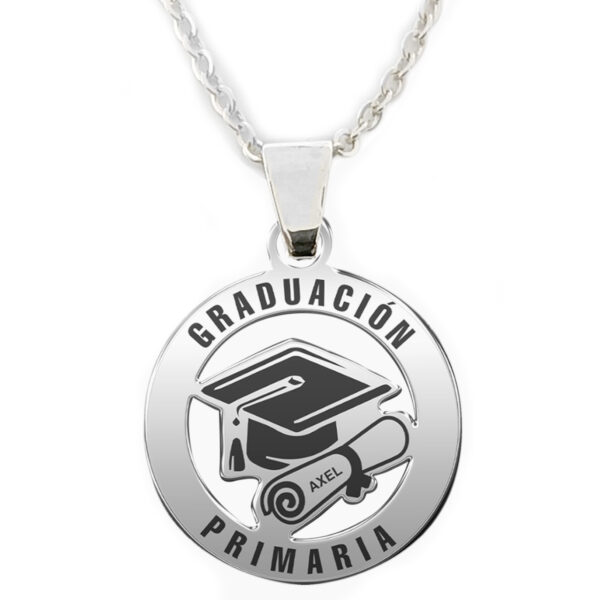 Collar Graduación De Primaria Plata 925 Personalizable