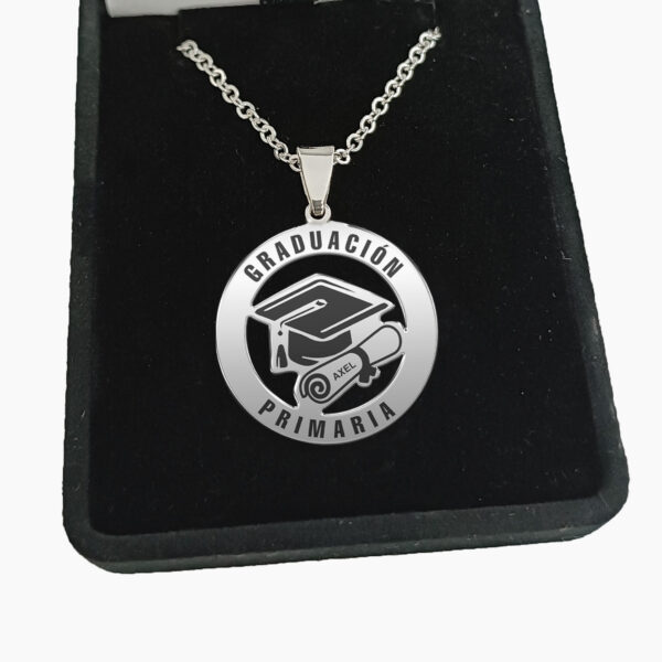 Collar Graduación De Primaria Plata 925 Personalizable - Imagen 2