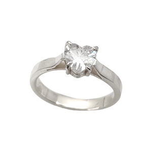 Anillo De Compromiso deep love Plata.925 con piedra de Corazón
