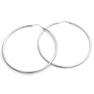 Arracadas grandes de plata 6cm