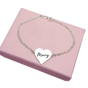 Pulsera Corazón de Plata