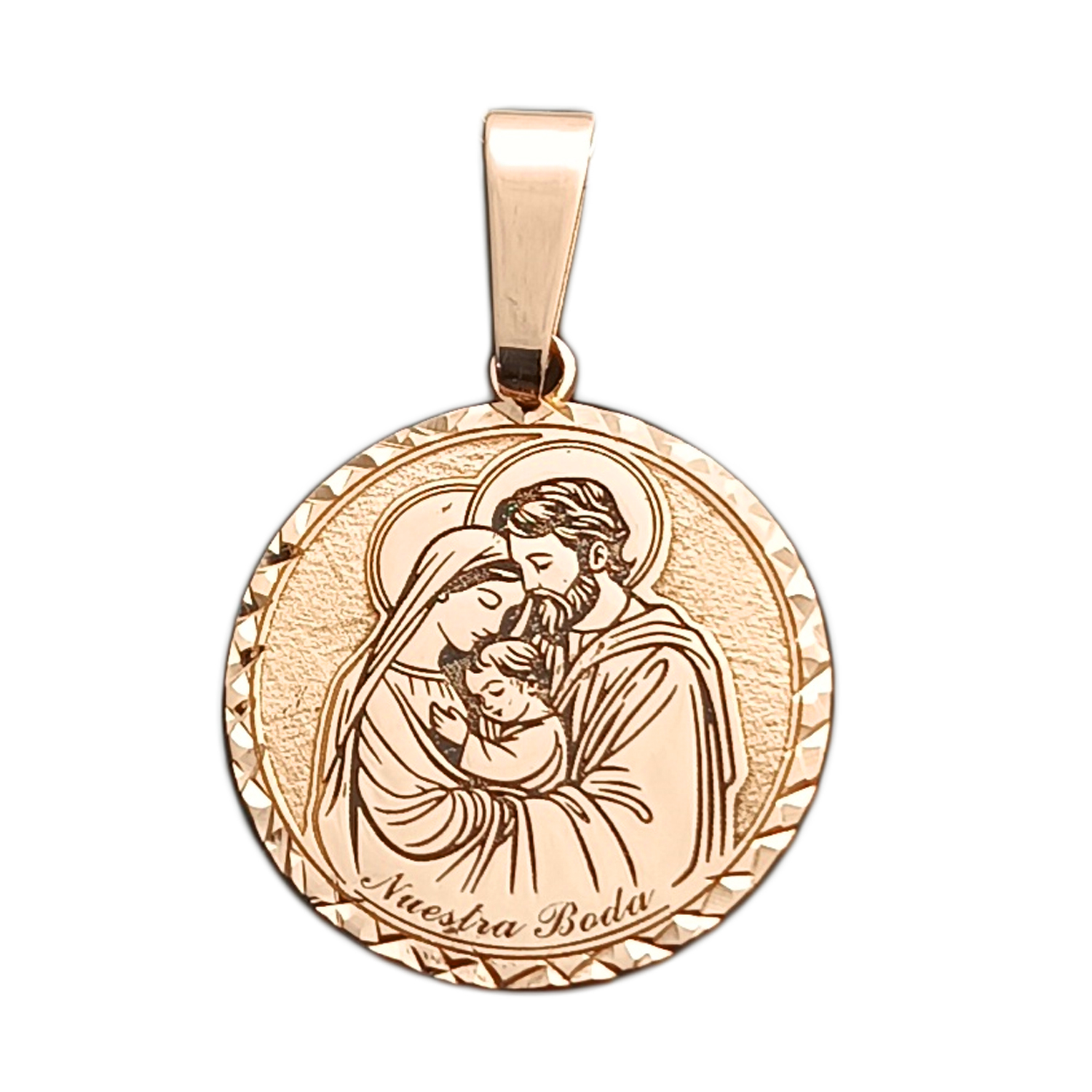 Medalla De La Sagrada Familia Oro Macizo 10k